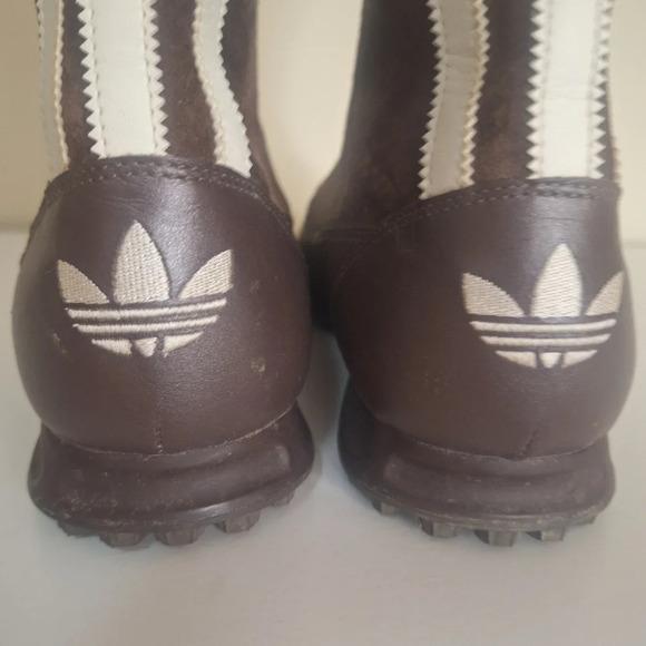 Adidas leather sherpa lined lace up ankle boots SZ 8 - Picture 3 of 12